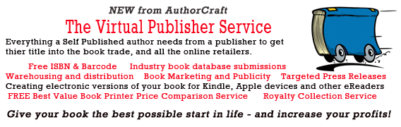 The new Virtual Publisher Service from authorcraft for self published authors